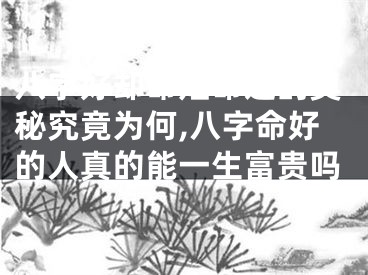 八字好却命短命运的奥秘究竟为何,八字命好的人真的能一生富贵吗