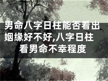 男命八字日柱能否看出姻缘好不好,八字日柱看男命不幸程度