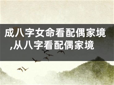 成八字女命看配偶家境,从八字看配偶家境