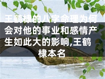 王鹤棣的八字命理为何会对他的事业和感情产生如此大的影响,王鹤棣本名