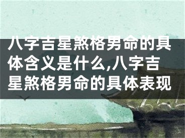 八字吉星煞格男命的具体含义是什么,八字吉星煞格男命的具体表现