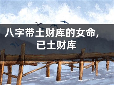 八字带土财库的女命,已土财库