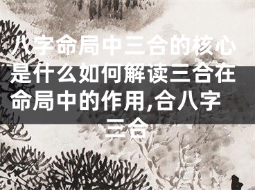 八字命局中三合的核心是什么如何解读三合在命局中的作用,合八字三合