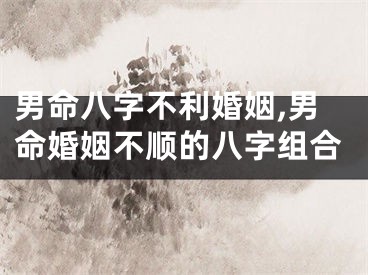 男命八字不利婚姻,男命婚姻不顺的八字组合