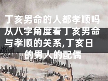 丁亥男命的人都孝顺吗从八字角度看丁亥男命与孝顺的关系,丁亥日的男人的配偶