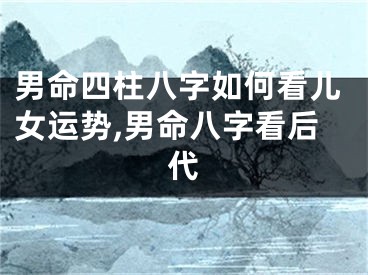 男命四柱八字如何看儿女运势,男命八字看后代