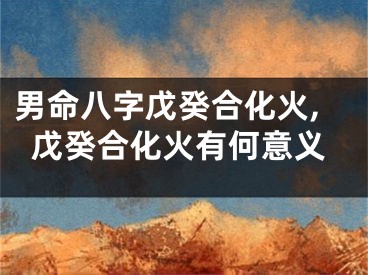 男命八字戊癸合化火,戊癸合化火有何意义