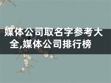 媒体公司取名字参考大全,媒体公司排行榜