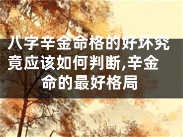 八字辛金命格的好坏究竟应该如何判断,辛金命的最好格局