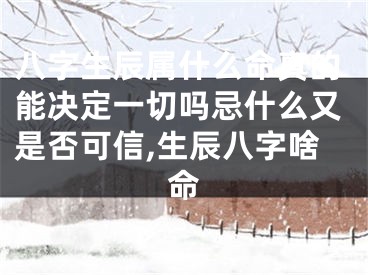 八字生辰属什么命真的能决定一切吗忌什么又是否可信,生辰八字啥命