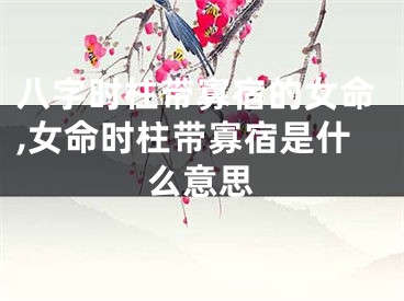 八字时柱带寡宿的女命,女命时柱带寡宿是什么意思