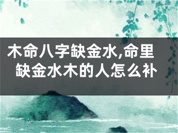 木命八字缺金水,命里缺金水木的人怎么补