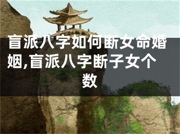 盲派八字如何断女命婚姻,盲派八字断子女个数