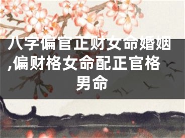 八字偏官正财女命婚姻,偏财格女命配正官格男命