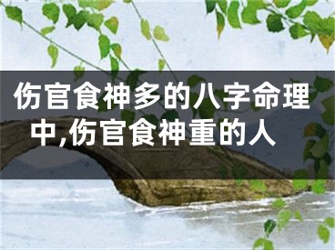 伤官食神多的八字命理中,伤官食神重的人