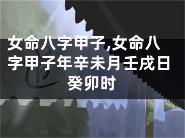 女命八字甲子,女命八字甲子年辛未月壬戌日癸卯时