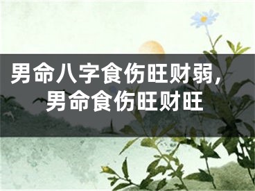 男命八字食伤旺财弱,男命食伤旺财旺