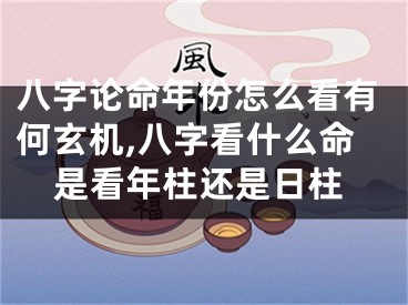 八字论命年份怎么看有何玄机,八字看什么命是看年柱还是日柱