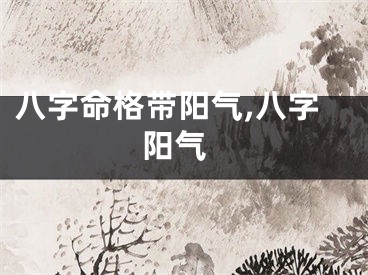 八字命格带阳气,八字 阳气