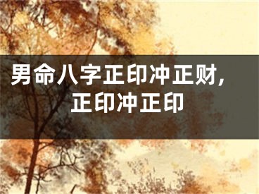 男命八字正印冲正财,正印冲正印