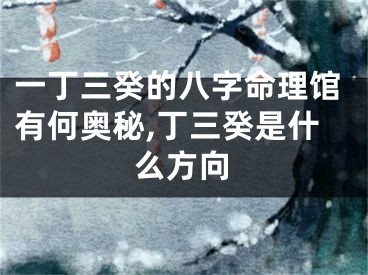 一丁三癸的八字命理馆有何奥秘,丁三癸是什么方向