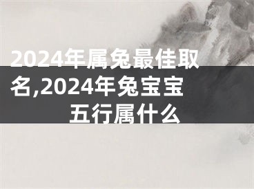 2024年属兔最佳取名,2024年兔宝宝五行属什么