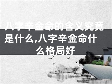 八字辛金命的含义究竟是什么,八字辛金命什么格局好