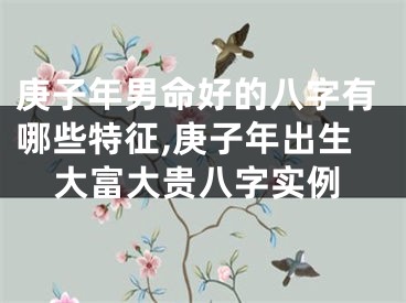 庚子年男命好的八字有哪些特征,庚子年出生大富大贵八字实例