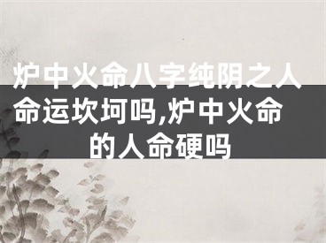 炉中火命八字纯阴之人命运坎坷吗,炉中火命的人命硬吗