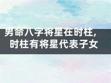 男命八字将星在时柱,时柱有将星代表子女