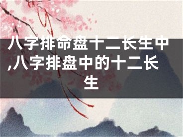 八字排命盘十二长生中,八字排盘中的十二长生