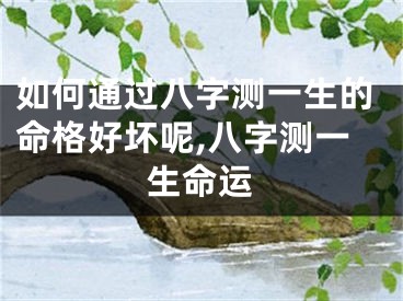 如何通过八字测一生的命格好坏呢,八字测一生命运