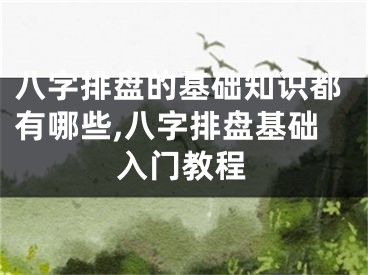 八字排盘的基础知识都有哪些,八字排盘基础入门教程