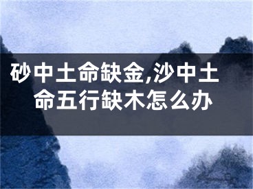 砂中土命缺金,沙中土命五行缺木怎么办