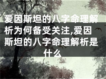爱因斯坦的八字命理解析为何备受关注,爱因斯坦的八字命理解析是什么
