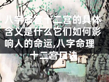 八字命宫十二宫的具体含义是什么它们如何影响人的命运,八字命理十二宫口诀