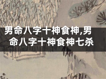 男命八字十神食神,男命八字十神食神七杀