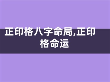 正印格八字命局,正印格命运