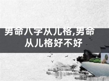 男命八字从儿格,男命从儿格好不好