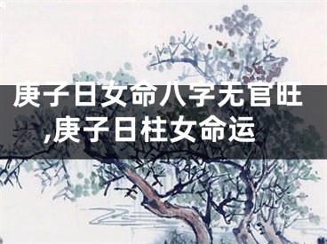 庚子日女命八字无官旺,庚子日柱女命运