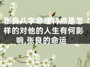 张良八字命理特点是怎样的对他的人生有何影响,张良的命运