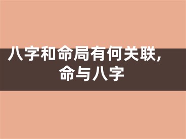八字和命局有何关联,命与八字